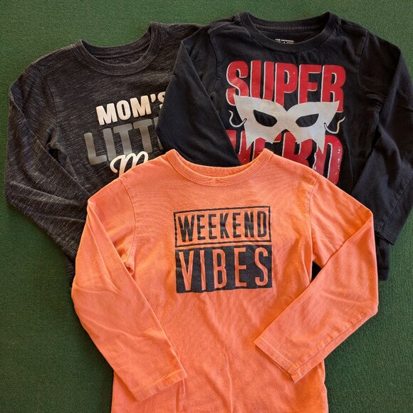 Bundle Boy's Long Sleeve T-shirts 5T 💙 - Picture 1 of 7